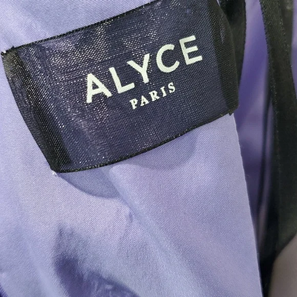 NWOT Alyce Paris Strapless Prom Dress Gown Iridescent Purple Size 2 Bridesmaid - Picture 8 of 10